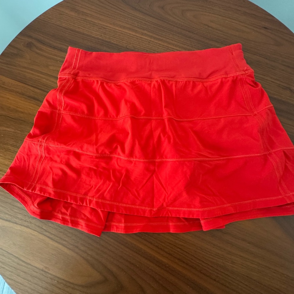 Lululemon Athletica Red Tennis Skirt with Built in Shorts
